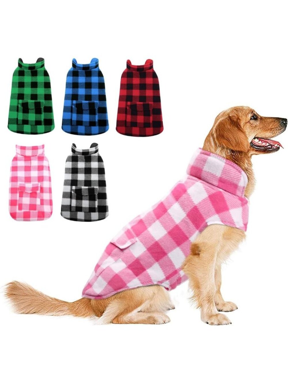 Reversible Winter Dog Coat - Warm Jacket for Small, Medium & Large Dogs